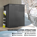 Outsunny 5 X 3.5ft Metal Garden Shed With Effortless Assembly, Dark Grey