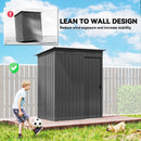 Outsunny 5 X 3.5ft Metal Garden Shed With Effortless Assembly, Dark Grey