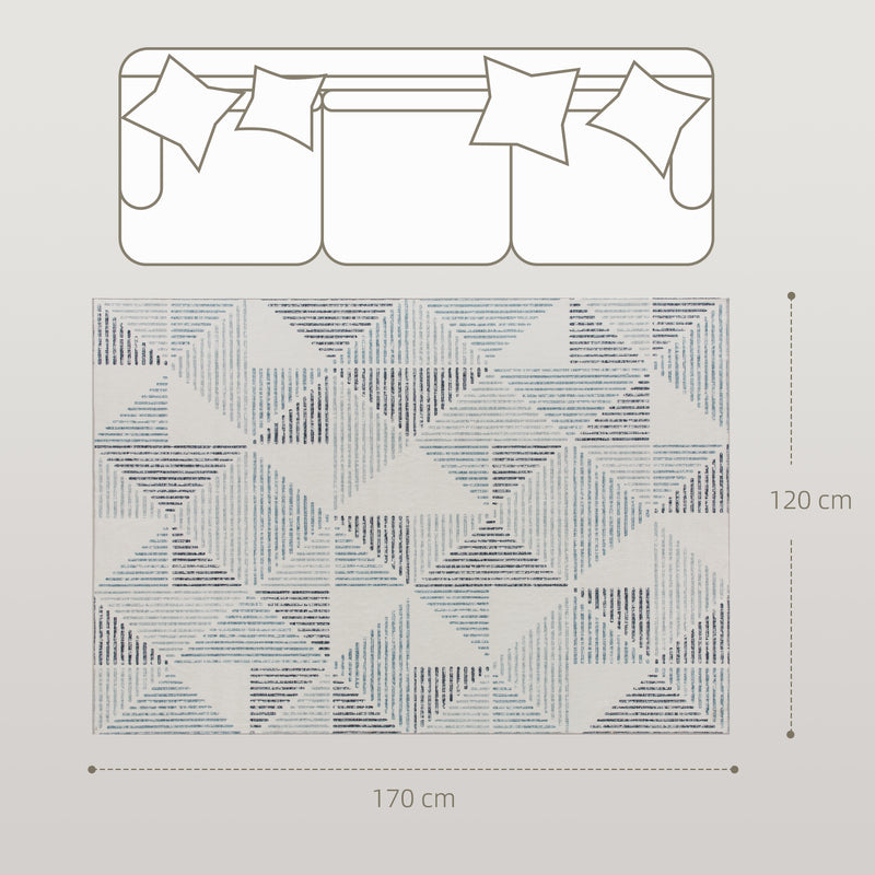 HOMCOM Non-Slip Large Rug for Living Room