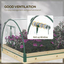 Outsunny Raised Garden Bed with Greenhouse Roll Up Windows 115 x 80 x 54 cm
