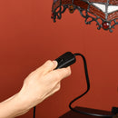 HOMCOM Antique Table Lamp, For Bedroom Bedside, Bulb Not Included, Sunflower