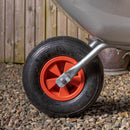 Samuel ALEXANDER 65 Litre 60kg Capacity Galvanised Metal Garden Cart Wheelbarrow - Heavy Duty Garden Wheelbarrows with Pneumatic Tyre