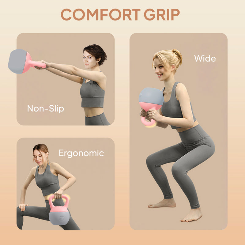SPORTNOW 8KG Kettlebell w/ Soft Body, Non-Slip Handle