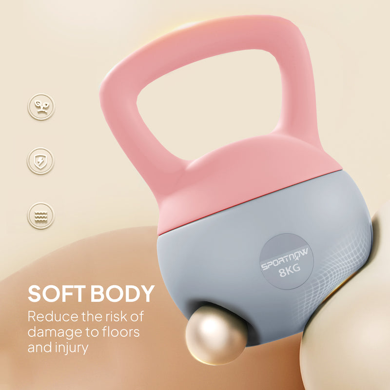 SPORTNOW 8KG Kettlebell w/ Soft Body, Non-Slip Handle
