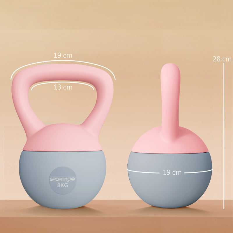 SPORTNOW 8KG Kettlebell w/ Soft Body, Non-Slip Handle