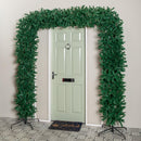 8ft (2.35m) Samuel Alexander Double Door Plain Green Flat Top Christmas Tree Arch with 2000 Tips