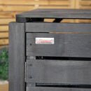 1.43m x 1.16m Outdoor Wooden Garden Double Wheelie Bin Store Storage for 2 Bins in Dark Grey