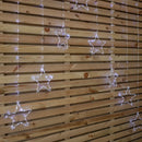 1.2m X 1.2m Light Up Star Pin Wire Christmas Curtain Lights With 303 White LEDs