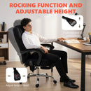 HOMCOM Massage Office Chair With Heat, 135° Reclining Desk Chair, Black