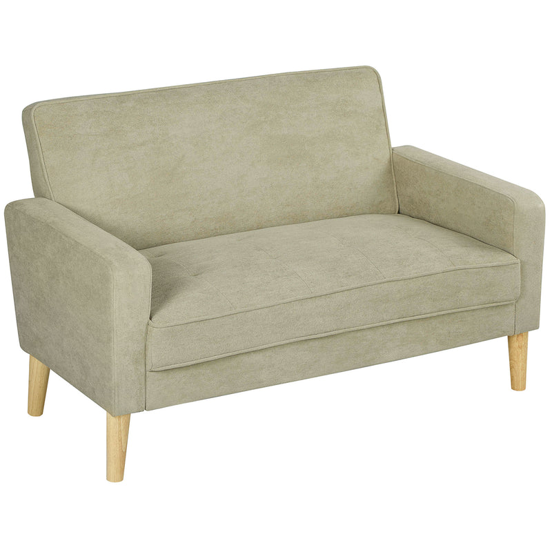 HOMCOM 2 Seater Sofa, Velvet-Feel Upholstered Loveseat for Small Space