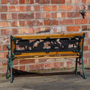 Kids 2 Seater Wooden & Cast Iron Garden Patio Childrens Bench with Animal Design