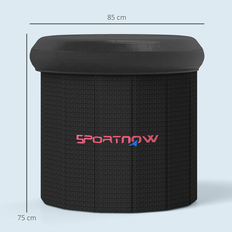 SPORTNOW Ice Bath Tub Outdoor, 300L Portable Cold Water Therapy Tub, Black