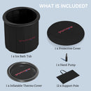 SPORTNOW Ice Bath Tub Outdoor, 300L Portable Cold Water Therapy Tub, Black