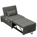 HOMCOM 4-in-1 Pull Out Sleeper Chair Bed with Pockets