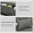 HOMCOM 4-in-1 Pull Out Sleeper Chair Bed with Pockets