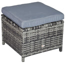 Outsunny Outdoor Rattan Dining Set 11 Piece - Grey