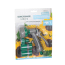 2 Pack of 6 Pattern Garden Hose Pipe Spray Gun Set with Fittings