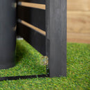 1.43m x 1.16m Outdoor Wooden Garden Double Wheelie Bin Store Storage for 2 Bins in Dark Grey