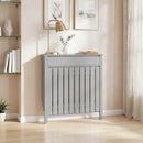 HOMCOM Radiator Cover With Drawer And Vertical Slats Grey