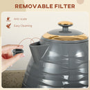 HOMCOM Electric Kettle, Fast Boil, 1.7L, 3kW, Swivel, Ripple