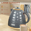 HOMCOM Electric Kettle, Fast Boil, 1.7L, 3kW, Swivel, Ripple