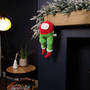 32cm Door Hanging Laughing Elf Animated Indoor Christmas Decoration