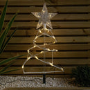 45cm Set Of 4 Light Up Spiral Christmas Tree Garden Path Lights With 100 Warm White LEDs