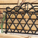 27cm x 47cm Plastic Garden Border Fence Edging with Lattice Design