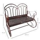 Bronze Garden Rocking Bench