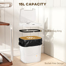 HOMCOM 15L Sensor Bin, Automatic Touchless Kitchen Bin, Battery Operated