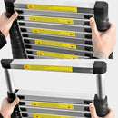 4.7m Telescopic Ladder Multi-Purpose folding Ladders Telescopic Extendable Portable Sturdy Loft Ladder