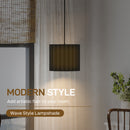 HOMCOM Linen Pendant Light, E27 Lampshade For Living Room, Bedroom