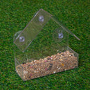15cm Plastic Window Wild Bird Seed Feeder Box with Suction Cups
