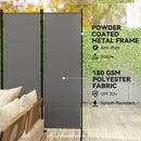 Outsunny Garden Privacy Screen Foldable 6 Panel Room Divider, Dark Grey