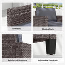 Outsunny Single Rattan Chair, Garden Armchair with Cushions