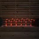 Set of 6 Light up Red & White Candy Cane Christmas Path Lights