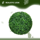 HOMCOM Set Of 2 Artificial Topiary Balls Indoor Outdoor Faux Boxwood Balls