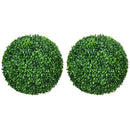 HOMCOM Set Of 2 Artificial Topiary Balls Indoor Outdoor Faux Boxwood Balls