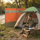 Outsunny Camping Windbreaks with Clear Windows, Orange