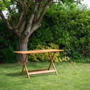 Outdoor 6 Person Folding Rectangular Wooden Garden Dining Table Chairs Set