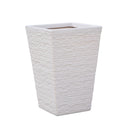 45cm Tall Plastic Slate Effect Garden Patio Planter In Stone