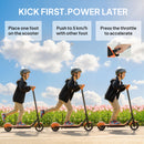 SPORTNOW Electric Scooter, Lightweight E Scooter With LED Display, Orange