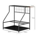 Outsunny Garden Tool Storage Rack, 3-Tier Garden Tool Rack with 11 Hooks