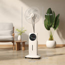HOMCOM 16" Pedestal Fan With Water Mist Spray Standing Fan, 3.1L Tank, White