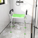 HOMCOM Rust-Free Aluminium Bath Chair with Adjustable Height, Green