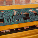 Kids 2 Seater Wooden & Cast Iron Garden Patio Childrens Bench with Animal Design