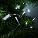 10m Battery Operated Christmas String Lights with 100 Cool White LEDs on Clear Cable