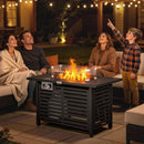 Outsunny  Table W/ Rain Cover 50,000 BTU Outdoor Firepit