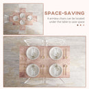 HOMCOM 5 Piece Dining Table and Chairs Set, Space Saving, Brown and White