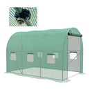 Outsunny Polytunnel Green House With Sprinkler System, Wide Door, 4 X 3(m)
